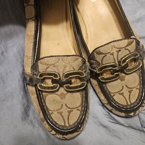 Coach Brown and Cream Loafers